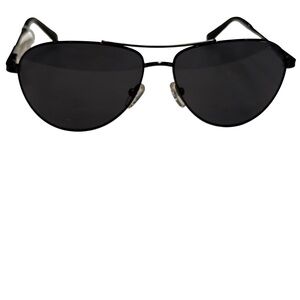 Ted Baker Unisex Sunglasses Aviator Gun Metal Frame Black Polarized Lenses NWT